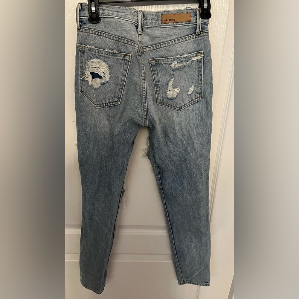 GRLFRND Light Blue Distressed Skinny Jeans - Picture 3 of 7